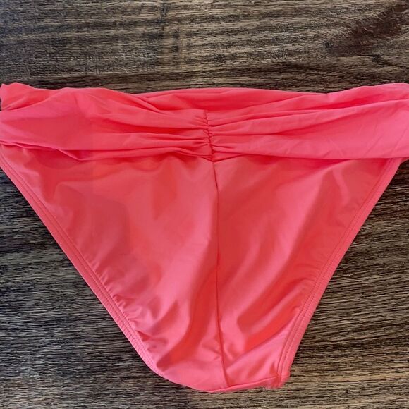 New coral la Blanca island goddess shirred band hipster poolside - Picture 6 of 7